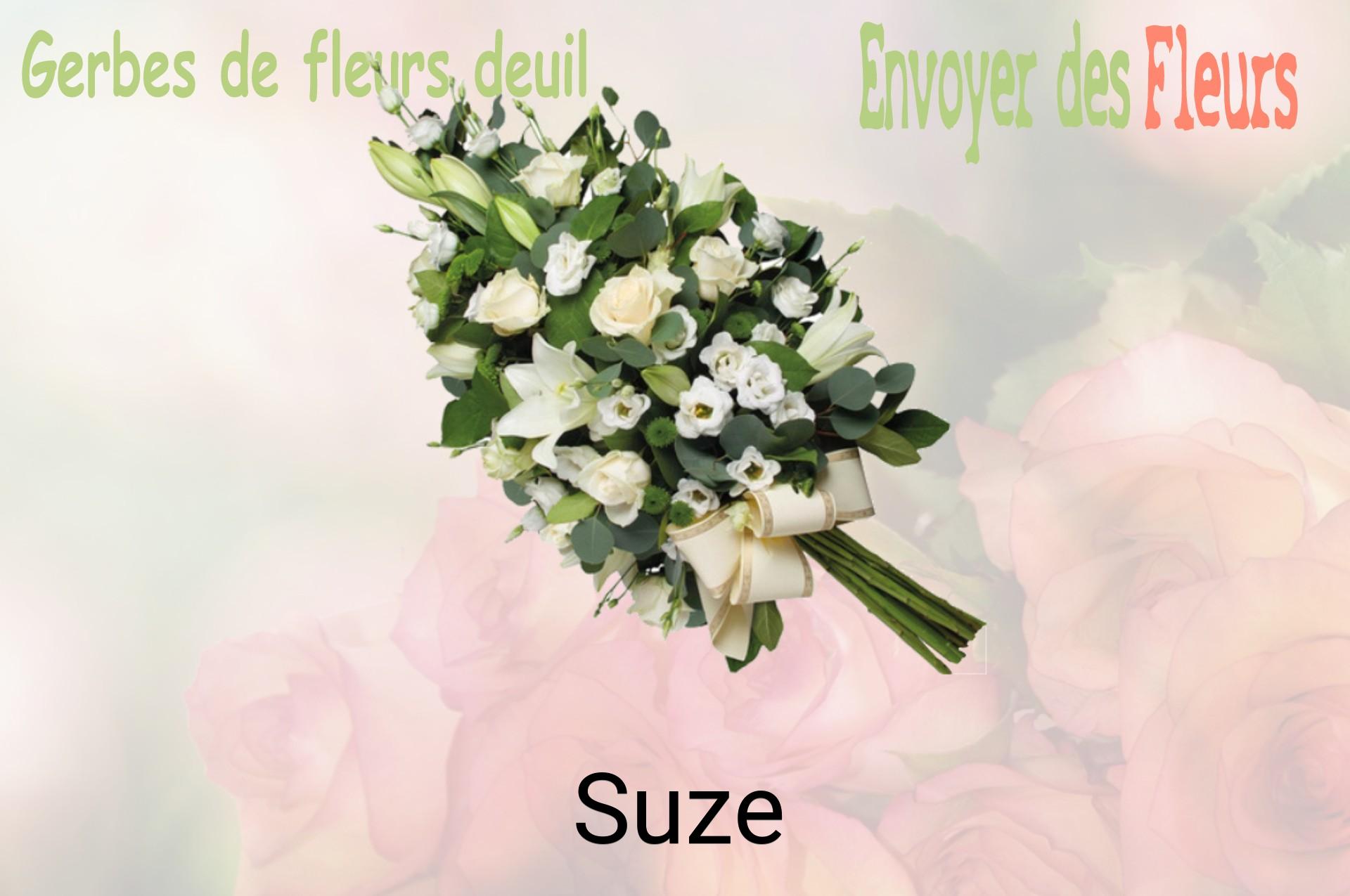 Gerbe de fleurs de deuil livrée à Suze